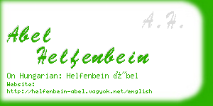 abel helfenbein business card